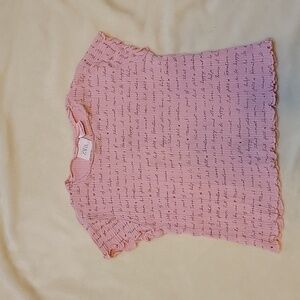 Zara girls Size 2-3 years pink short sleeve shirt